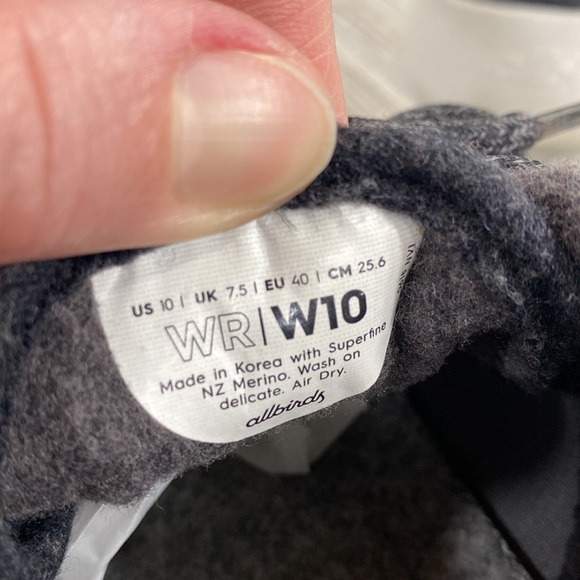 Allbirds Gray Wool Runners Sneakers - womens sz 10 - Picture 6 of 8